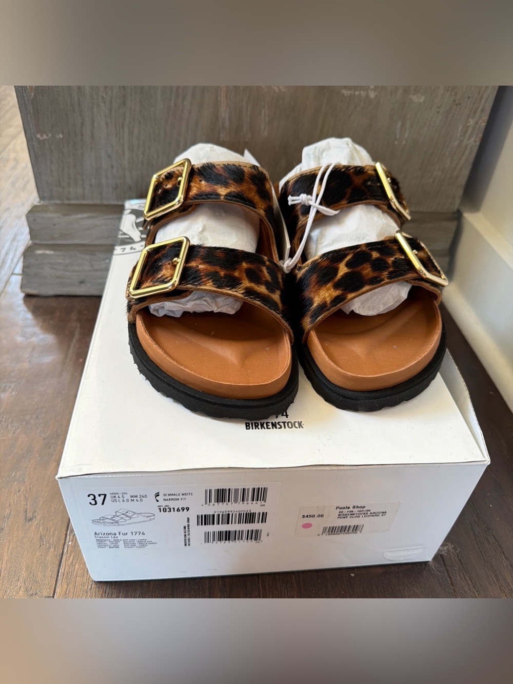 Birkenstock 1774 Arizona Fur/Pony Clog (Leopard) Regular EU 37 / US 7